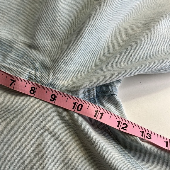 FREE PEOPLE JEANS MAGGIE MID-RISE DISTRESSED RAW HEM BUTTON FLY LIGHT BLUE SZ 30 - Picture 13 of 13